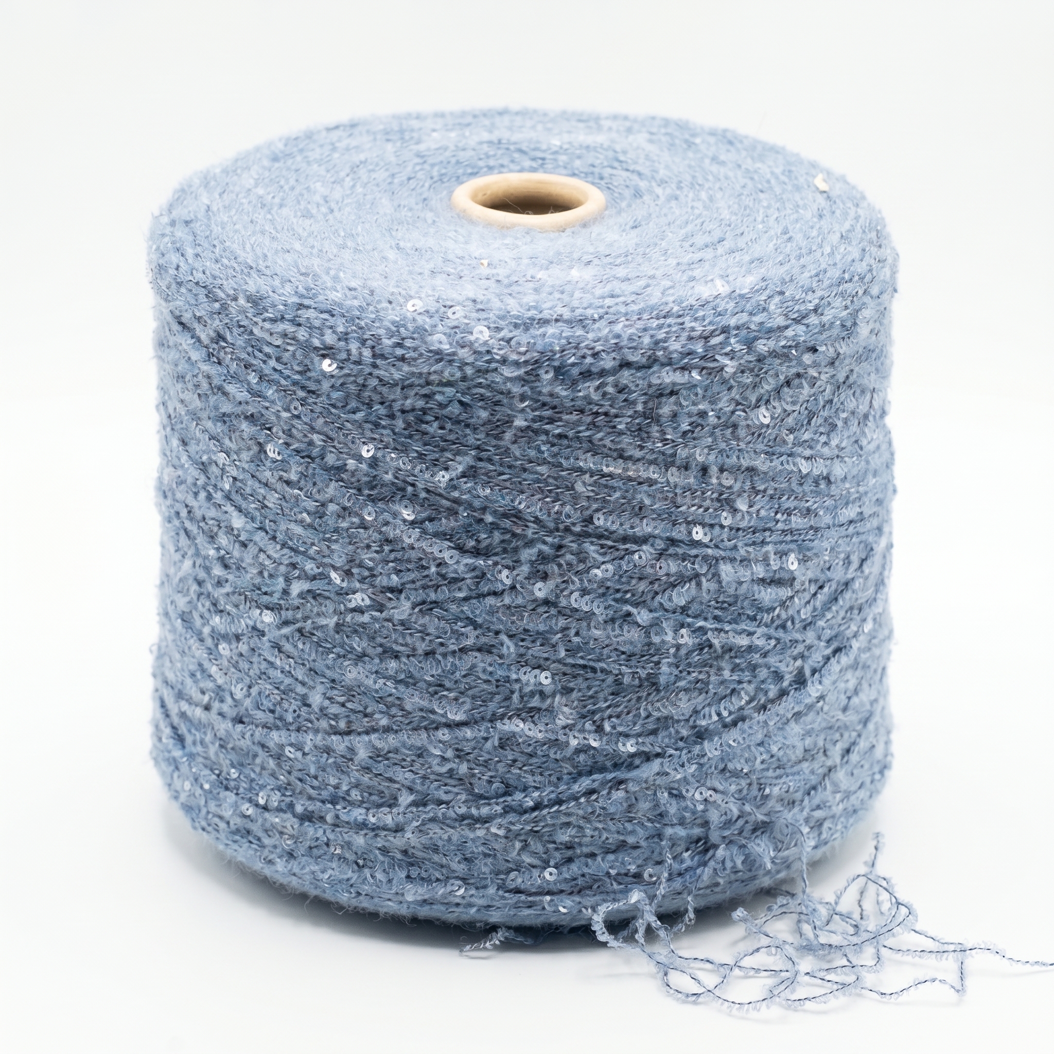 Arequipa Uldbouclé (1 kg) Himmelblå